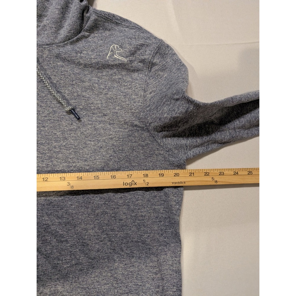 Rhoback Mens Small Golf Performance Hoodie Blue Heathered Pullover - Picture 5 of 10